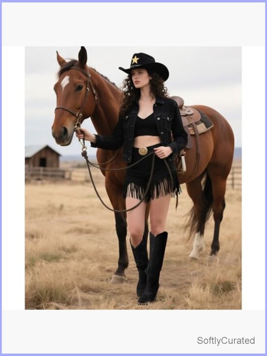 Square Toe Cowboy Womens Corral Cowboy Boots Snip Toe Pull  Knee High Snip Toe Cowboy Boots Chunky Block Heel Embroidered Pull On